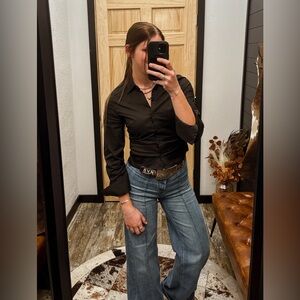 Black Fitted Long Sleeve